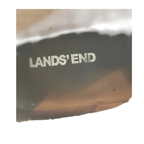 Lands' End Womens 6.5 Taupe Suede Leather Ankle Boots Side Zip Up Minimalist Y2K - Picture 3 of 12